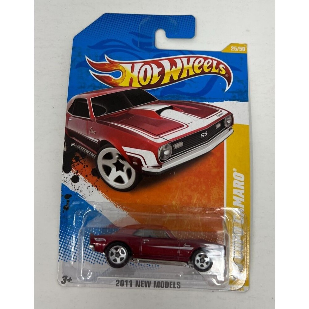 2011 Hot Wheels #25 New Models 25/50 '68 COPO CAMARO Red w/Chrome 5 Spoke